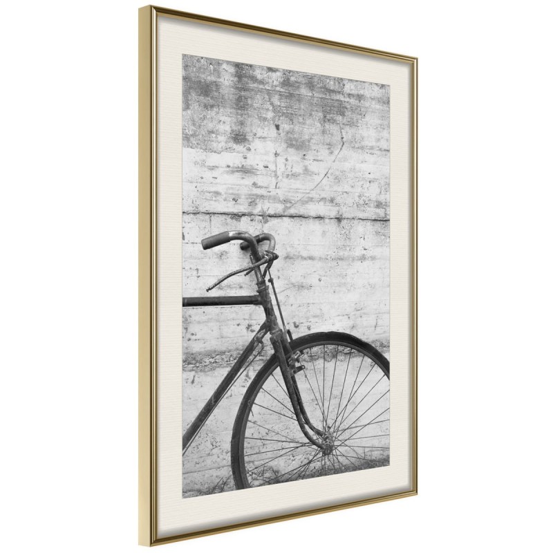 Plakat - Rower oparty o mur