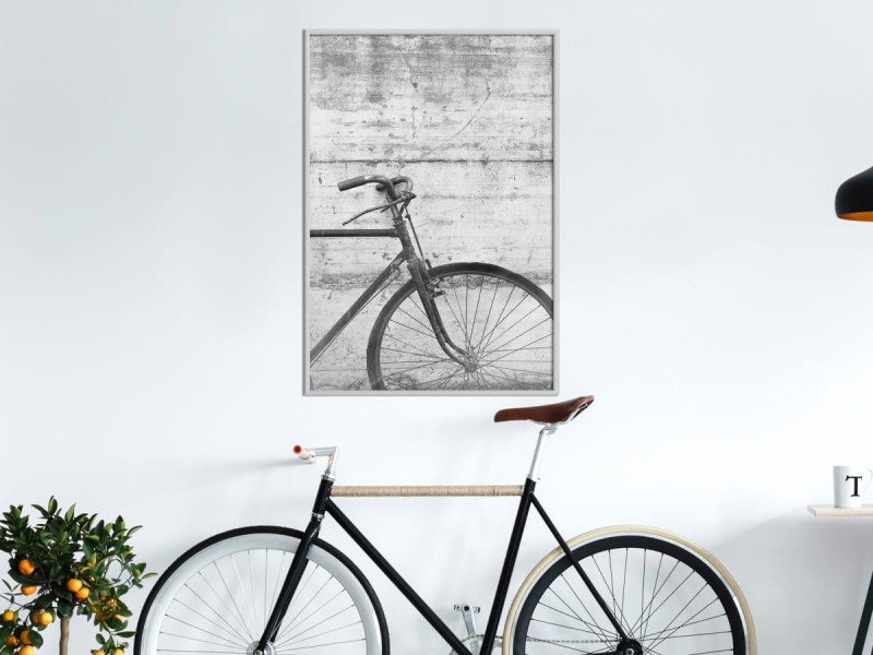 Plakat - Rower oparty o mur
