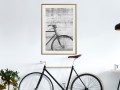 Plakat - Rower oparty o mur