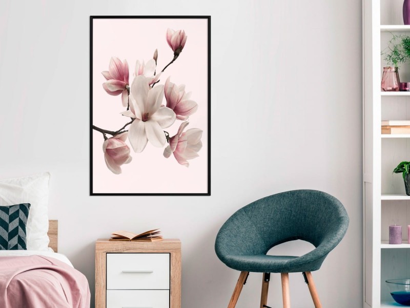 Plakat - Kwitnące magnolie I