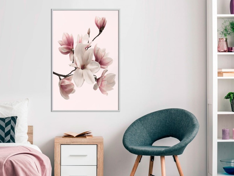 Plakat - Kwitnące magnolie I
