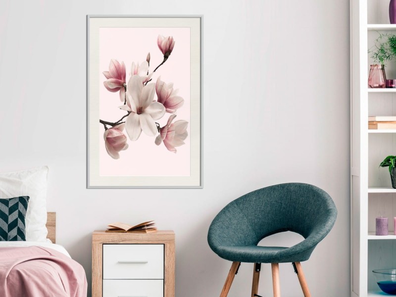 Plakat - Kwitnące magnolie I