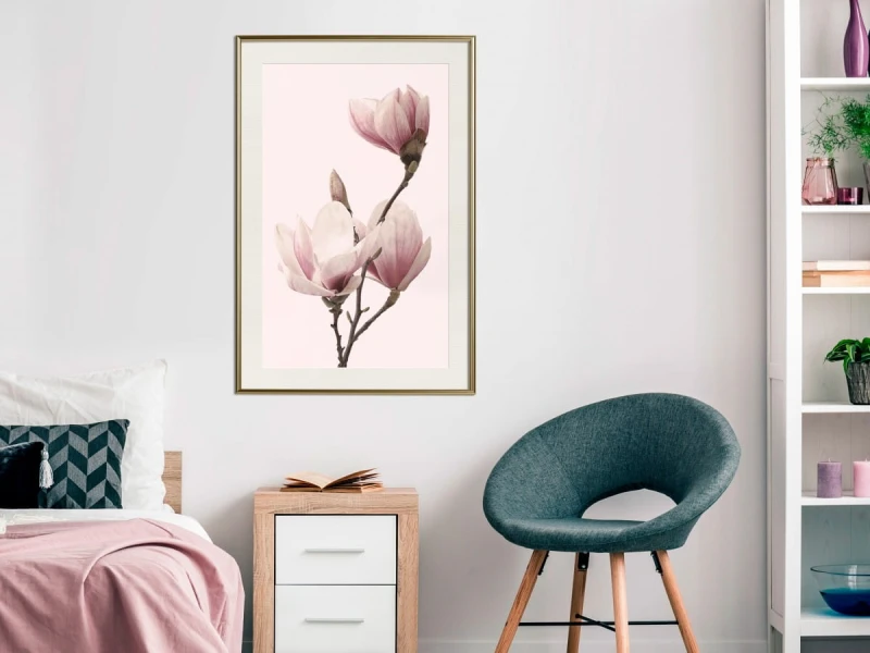 Plakat - Kwitnące magnolie III