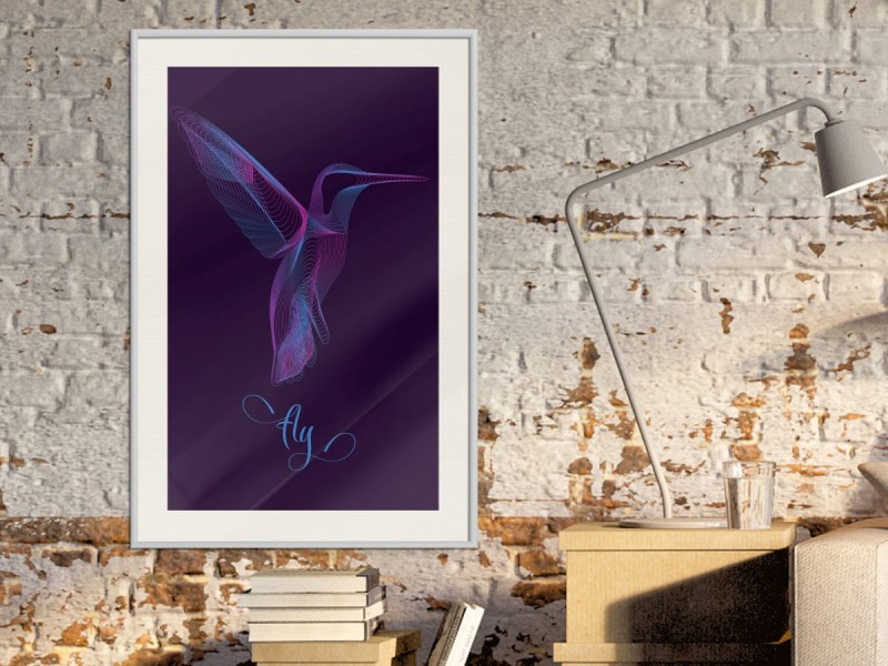 Plakat - Fluorescencyjny koliber