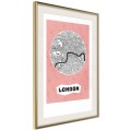 Plakat - Plan miasta: Londyn (różowy)