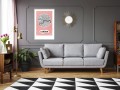 Plakat - Plan miasta: Londyn (różowy)