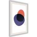 Plakat - Biały, pomarańczowy, fioletowy i czarny