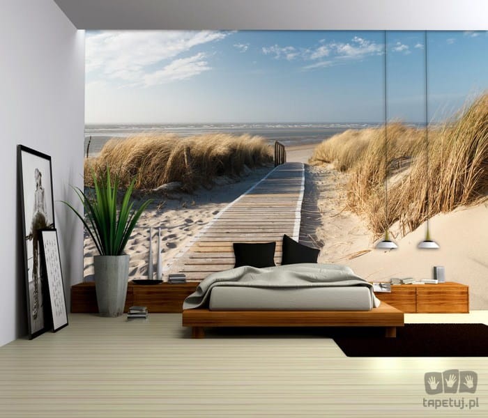 Fototapeta zejście na piaszczystą plażę