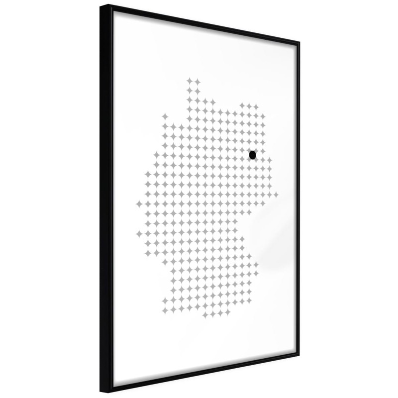 Plakat - Mapa Niemiec w pikselach