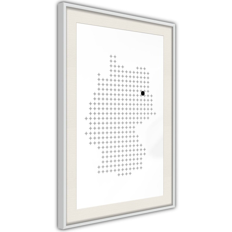 Plakat - Mapa Niemiec w pikselach