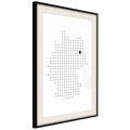 Plakat - Mapa Niemiec w pikselach