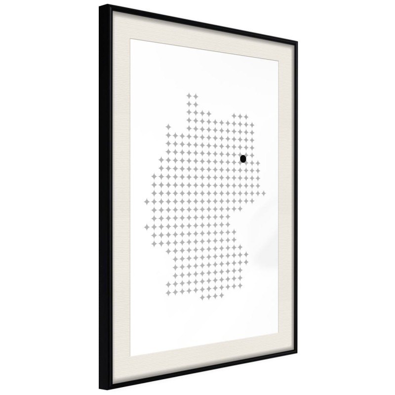 Plakat - Mapa Niemiec w pikselach