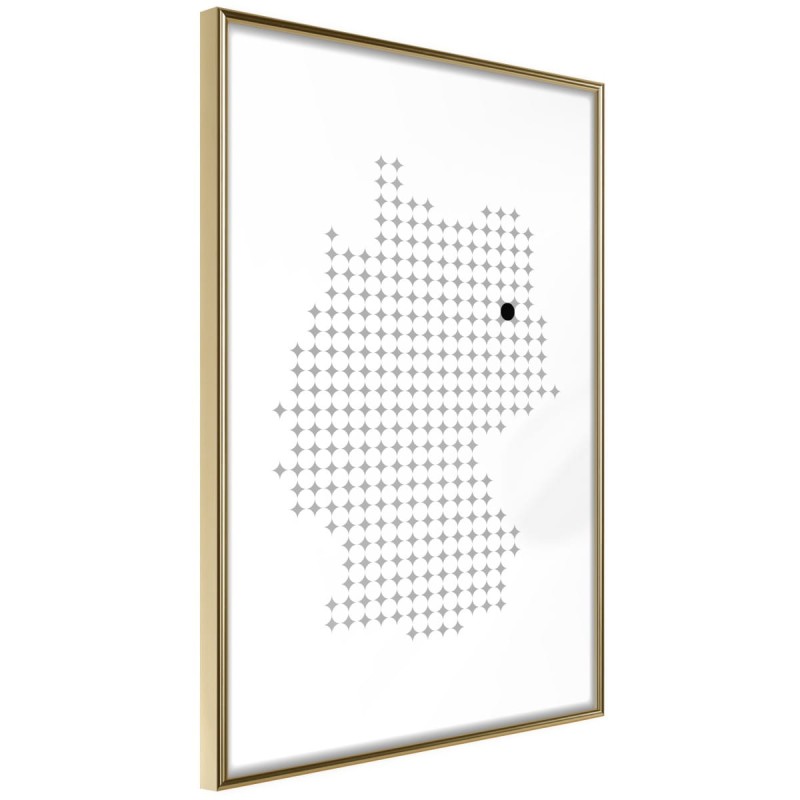 Plakat - Mapa Niemiec w pikselach