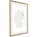 Plakat - Mapa Niemiec w pikselach