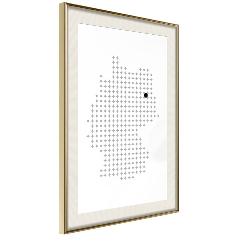 Plakat - Mapa Niemiec w pikselach