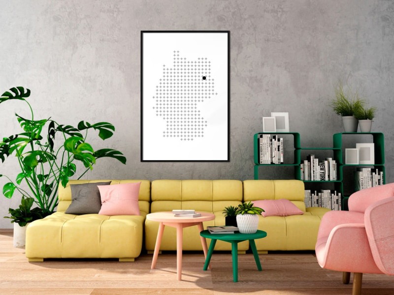 Plakat - Mapa Niemiec w pikselach