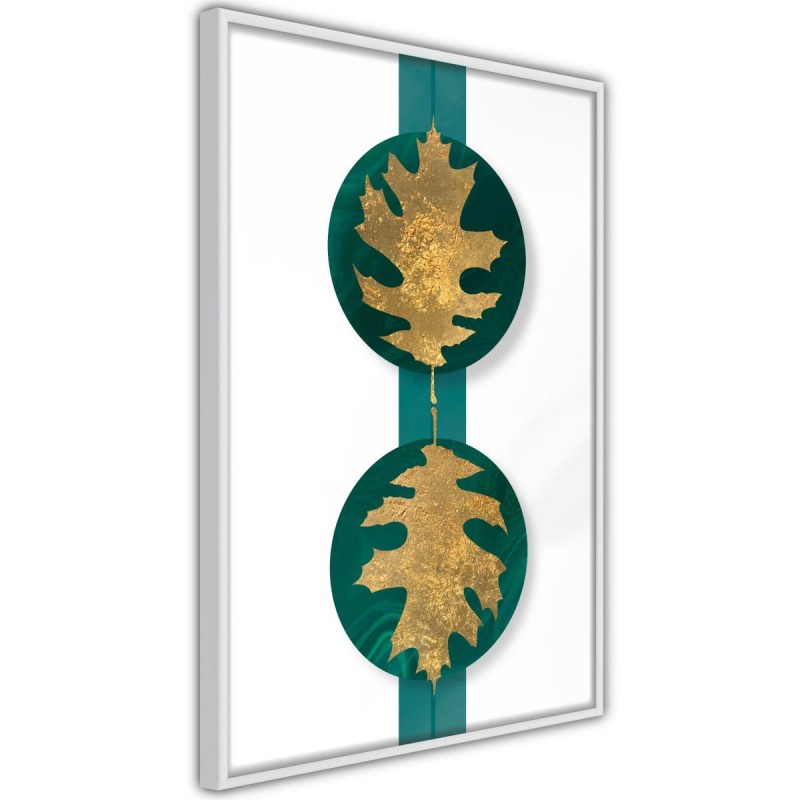 Plakat - Pozłacane liście dębu