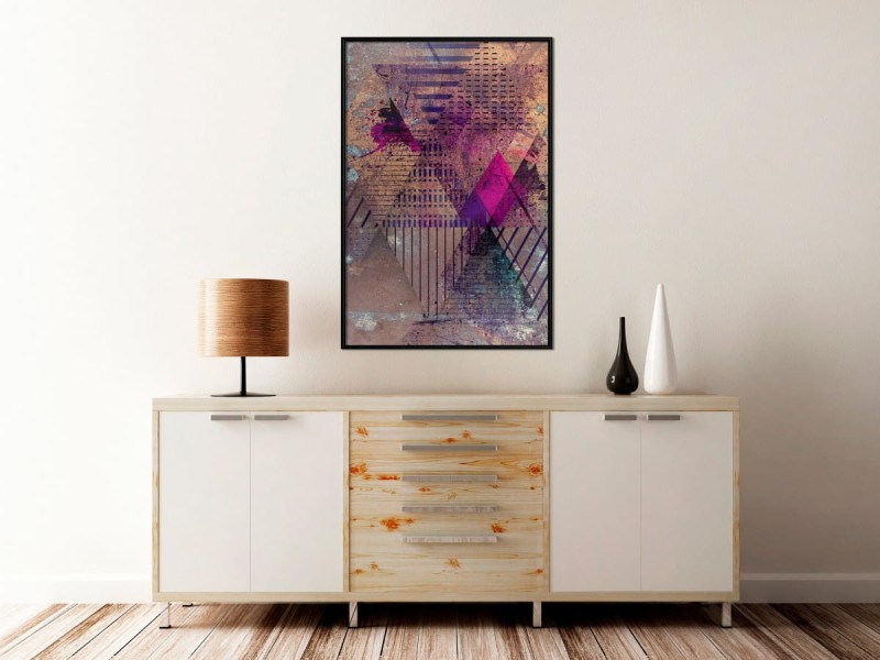 Plakat - Różowy patchwork I