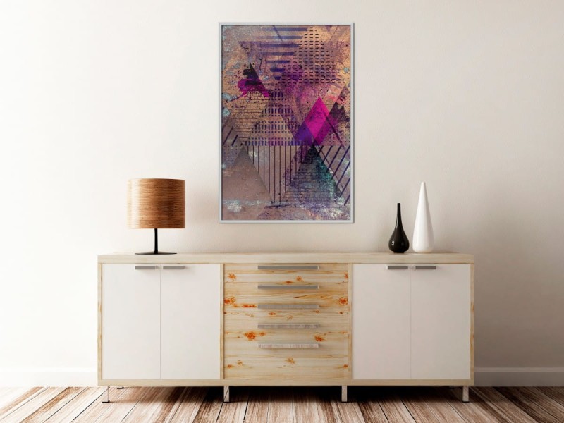 Plakat - Różowy patchwork I