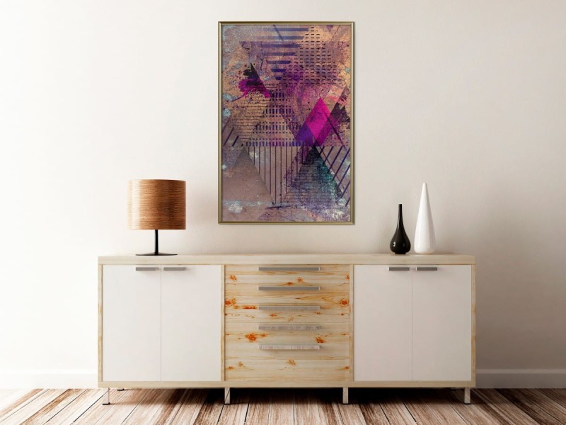 Plakat - Różowy patchwork I