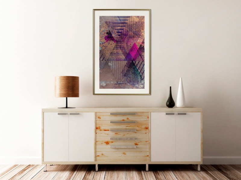 Plakat - Różowy patchwork I