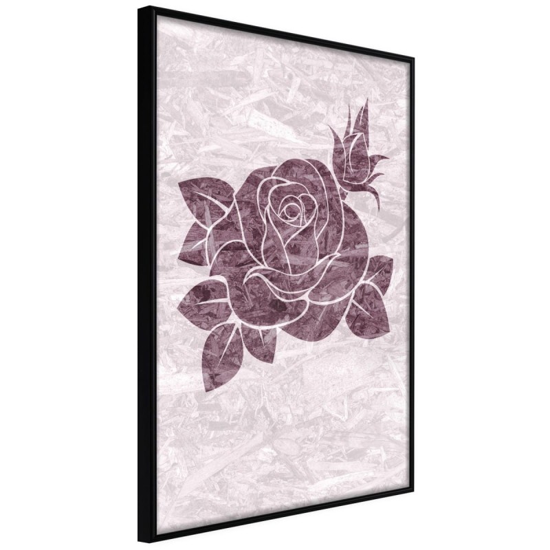 Plakat - Monochromatyczna róża