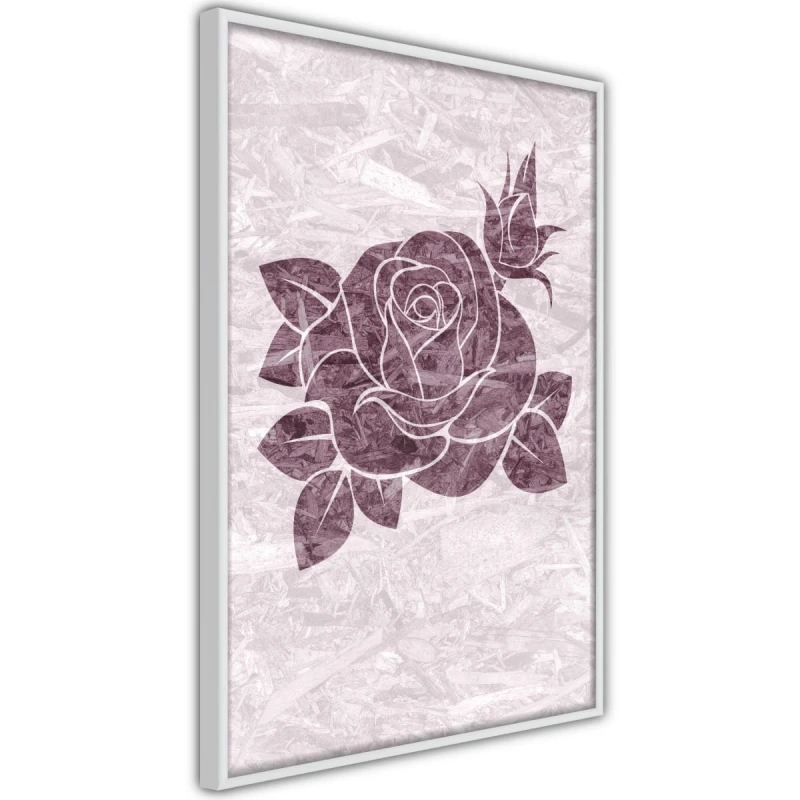 Plakat - Monochromatyczna róża