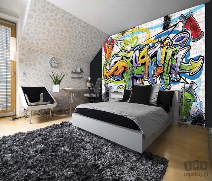 Fototapeta do pokoju młodzieżowego napisy graffiti