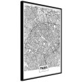 Plakat - Plan miasta: Paryż