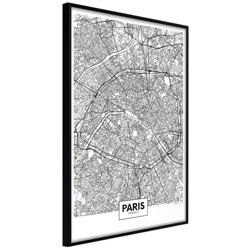 Plakat - Plan miasta: Paryż