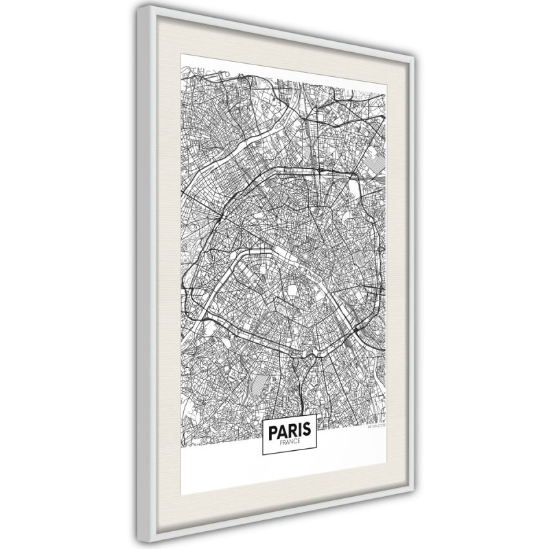 Plakat - Plan miasta: Paryż