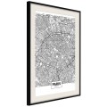 Plakat - Plan miasta: Paryż