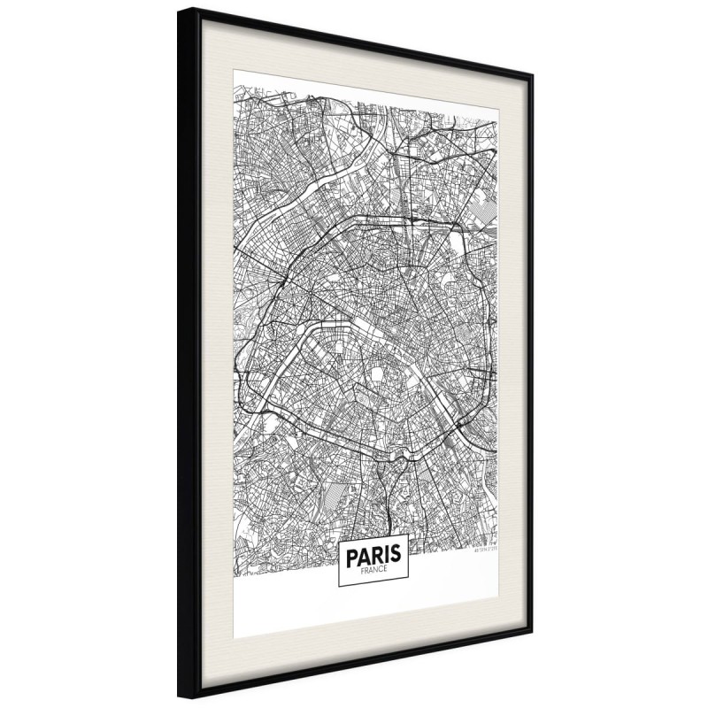 Plakat - Plan miasta: Paryż
