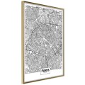 Plakat - Plan miasta: Paryż
