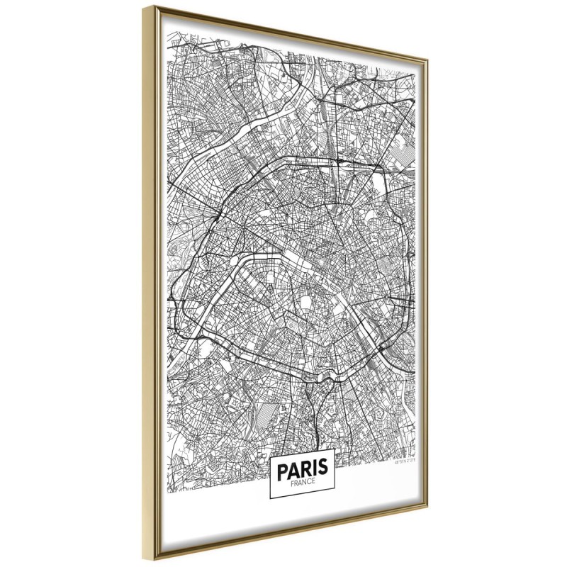 Plakat - Plan miasta: Paryż