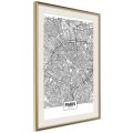 Plakat - Plan miasta: Paryż