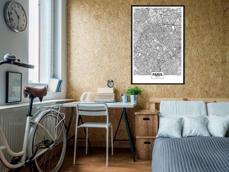 Plakat - Plan miasta: Paryż