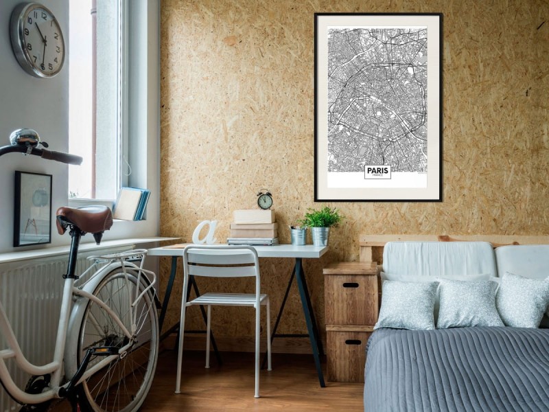 Plakat - Plan miasta: Paryż