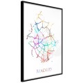 Plakat - Plan miasta: Madryt (kolorowy)