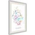 Plakat - Plan miasta: Madryt (kolorowy)