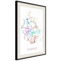 Plakat - Plan miasta: Madryt (kolorowy)