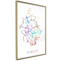 Plakat - Plan miasta: Madryt (kolorowy)