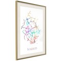 Plakat - Plan miasta: Madryt (kolorowy)