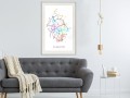 Plakat - Plan miasta: Madryt (kolorowy)