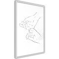 Plakat - Złączone dłonie (biały)
