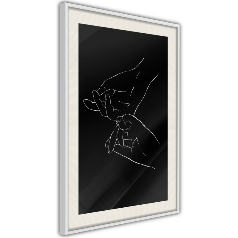 Plakat - Złączone dłonie (czarny)