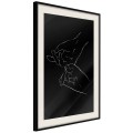 Plakat - Złączone dłonie (czarny)