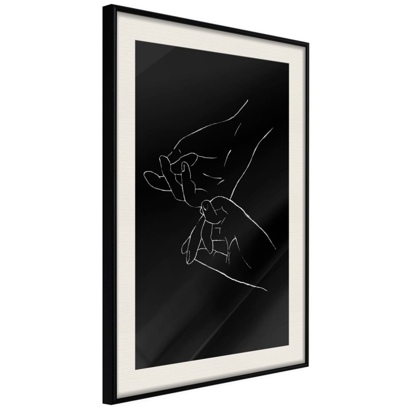 Plakat - Złączone dłonie (czarny)