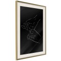 Plakat - Złączone dłonie (czarny)