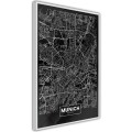Plakat - Plan miasta: Monachium (ciemny)